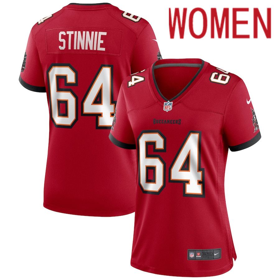 Women Tampa Bay Buccaneers #64 Aaron Stinnie Nike Red Game NFL Jersey